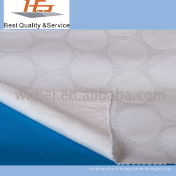 Rayure blanche de tissu de drap de coton de 100% pour le textile à la maison